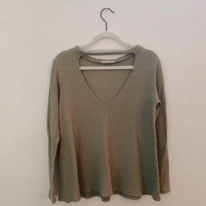 urban outfitters sage cut out sweater